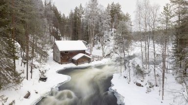 Old Myllykoski Watermill, Oulanka NP, Finland - desktop wallpaper