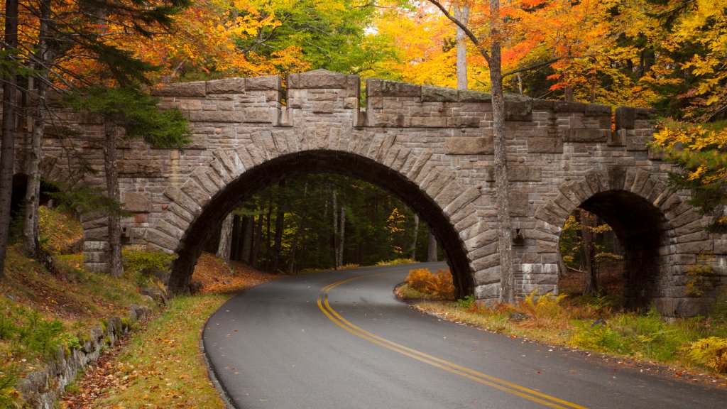 Carriage Road, Acadia National Park, Maine - desktop wallpaper