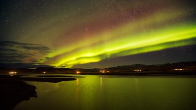 Aurora Borealis, Kirkjubaejurklaustur, Iceland - desktop wallpaper