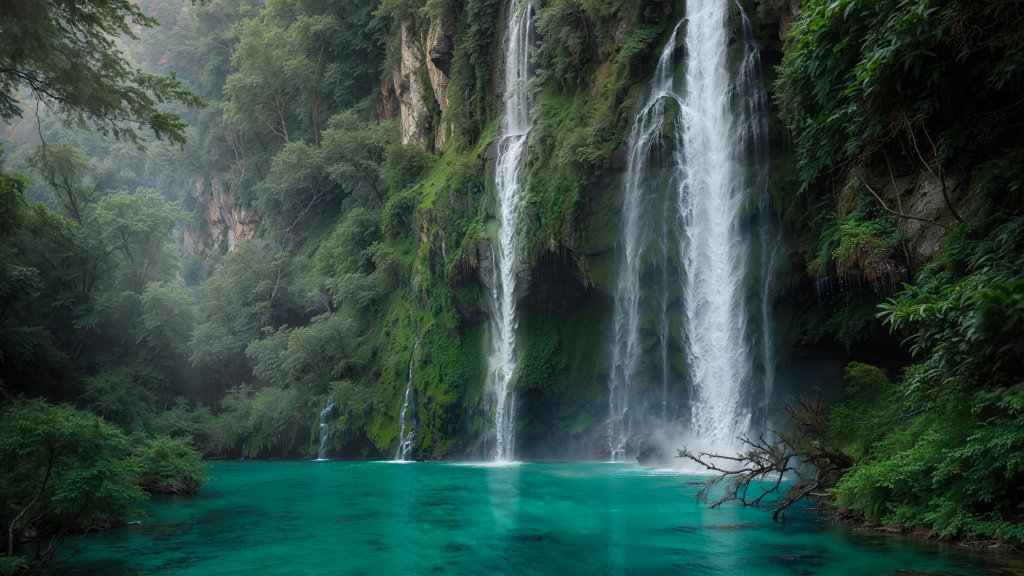 Sillans Waterfalls, France - desktop wallpaper