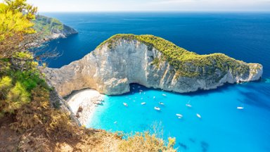 Navagio Beach, Zakynthos Island, Greece - desktop wallpaper
