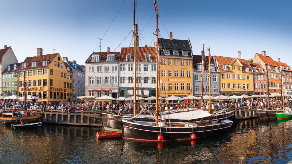 Nyhavn Waterfront, Copenhagen, Denmark - desktop wallpaper