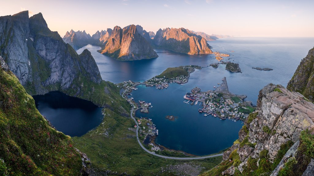 Reinebringen, Lofoten Islands, Norway - desktop wallpaper