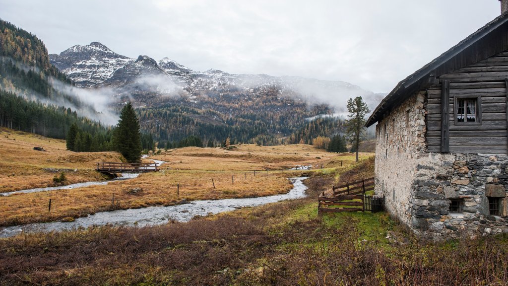Alpine Landscape in the Fall, Untertauern, Austria - desktop wallpaper